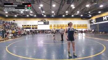 112 lbs Round Of 16 - Savannah Boden, Gateway vs Raya Sentipal, Burgettstown