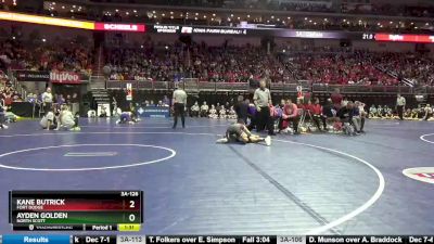 3A-126 lbs Champ. Round 2 - Kane Butrick, Fort Dodge vs Ayden Golden, North Scott