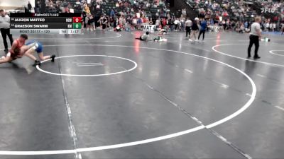 120 lbs Champ. Round 2 - Jaxzon Matteo, Norfolk Club Wrestling vs Graeson Swarm, Kearney Matcats