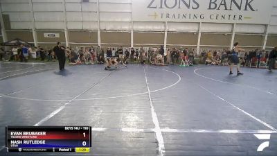 110 lbs Semifinal - Evan Brubaker, Talons Wrestling vs Nash Rutledge, Utah
