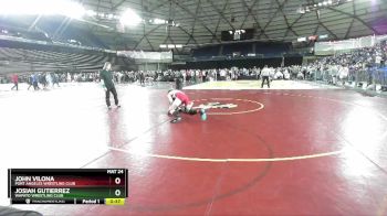 132 lbs Cons. Round 3 - John Vilona, Port Angeles Wrestling Club vs Josiah Gutierrez, Wapato Wrestling Club