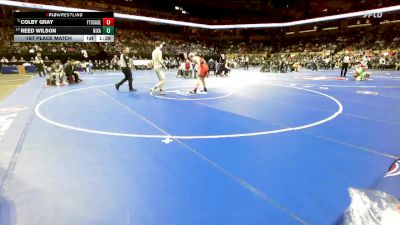 150 Class 4 lbs 1st Place Match - Colby Gray, Fort Osage vs Reed Wilson, Nixa