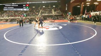 115 lbs Cons. Round 2 - Sabrina Gentzler, Worland vs Lucy Ticknor, Glenrock