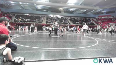 49 lbs Round Of 32 - Caleb Fry, Morrison Takedown Club vs Fuscate Harjo, Catoosa Youth Wrestling