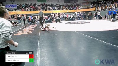 49 lbs Round Of 16 - Carver Pearson, Hinton Takedown Club vs Oliver Campbell, Elgin Wrestling