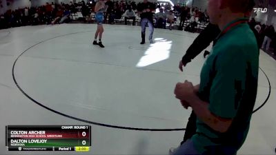 116 lbs Champ. Round 1 - Dalton Lovejoy, Nebraska vs Colton Archer, Bennington High School Wrestling