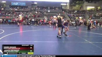 130 lbs Cons. Round 3 - Asher Rhoads, Bonus Points Wrestling Club vs Jaxson Kirchhoff, Sebolt Wrestling Academy