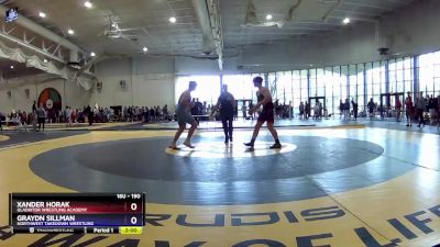 190 lbs Round 1 - Xander Horak, Gladiator Wrestling Academy vs Graydn Sillman, Northwest Takedown Wrestling