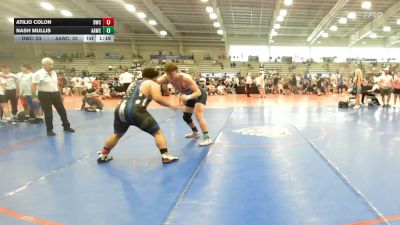 220 lbs Round Of 64 - Atilio Colon, Doughboy Black - HSB vs Nash Mullis, All American Wrestling Club - HSB