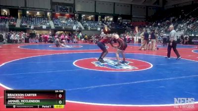 2A-138 lbs Cons. Round 2 - Jamaiel McClendon, Putnam County vs Brackson Carter, Appling County