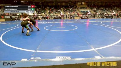 110 lbs 2nd Place - Olan Garrison, Coweta Tiger Wrestling vs Layten Cross, Brushy Wrestling Club