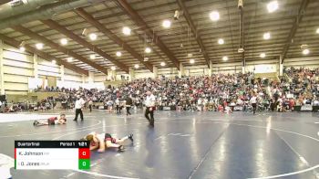 85 lbs Quarterfinal - Oakley Jones, Bear River Junior High Wrestling Club vs Kaia Johnson, Ridgeline Wrestling