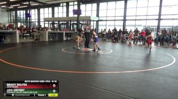 B-16 lbs Semifinal - Levi Ormsby, Pleasant Valley Wrestling Club vs Brady Rolfes, Unattached