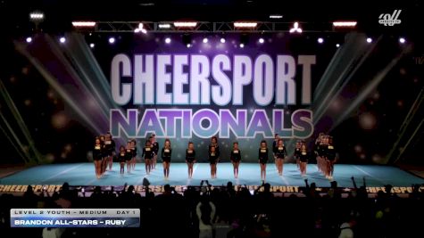 Brandon All-Stars - Ruby [2026 L2 Youth - Medium Day 1] 2026 CHEERSPORT National All Star Cheerleading Championship