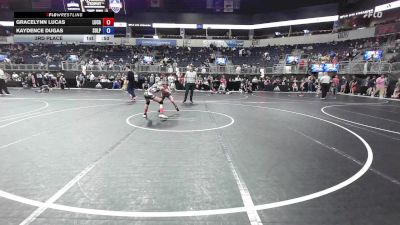 85-91.6 lbs 3rd Place - Gracelynn Lucas, Lucas Wrestling Club vs Kaydence Dugas, Sulphur Jr Storm