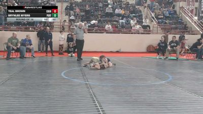 51_G lbs Round Of 16 - Teal Brown, Council Rock South vs Brynlee Myers, Portage