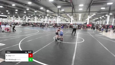 78 lbs Rr Rnd 1 - Bennett Day, Mustang WC vs Miles Middaugh, Manu WC