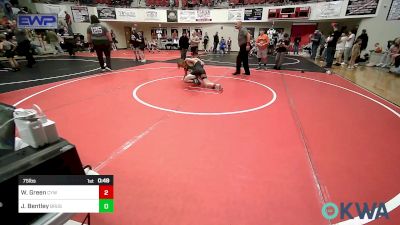 75 lbs Final - Willa Green, Coweta Tiger Wrestling vs Jessie Bentley, Brushy Wrestling Club