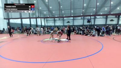 Junior Boys FS - 157 lbs Cons. Round 6 - Ruben Rios, WA vs Titus Rodela, OR