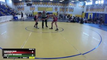 126 lbs Round 3 (8 Team) - Donavan Bain, Griffin Fang vs MATTHEW BRADDOCK, NFWA