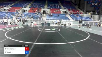 100 lbs Cons 8 #1 - Braedyn Tammarine, Ohio vs Symon Woods, Illinois