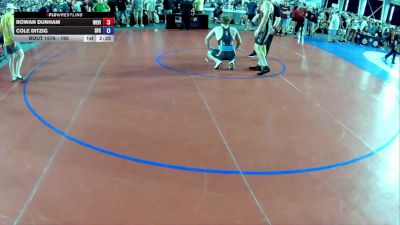 190 lbs Cons. Round 1 - Rowan Dunham, West Virginia vs Cole Ditzig, Seasons Freestyle Club