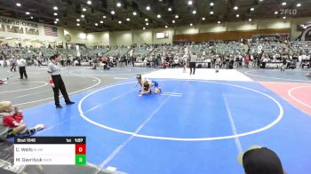 86 lbs Semifinal - Cael Wells, Klamath Basin Warriors vs Michael Gavrilyuk, Sacramento Wrestling Bears