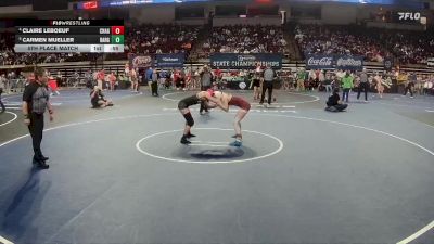 G 120 lbs 5th Place Match - Carmen Mueller, Baton Rouge Girls vs Claire Leboeuf, Chalmette Girls