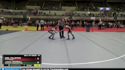 95 lbs Round 5 - Logan Crandall, Evansville Wrestling Club vs Axel Tollefson, No Nonsense