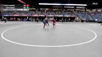 285 lbs Quarterfinal - 1 Zeph Sivels, Midland vs Bruce Wagers, Rio Grande