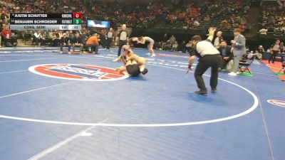 150 Class 2 lbs Cons. Semi - Justin Schutter, Kirksville vs Benjamin Schroeder, Father Tolton Regional Catholic