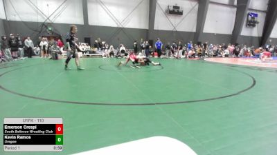 110 lbs Quarters - Emerson Crespi, South Bellevue Wrestling Club vs Kevin Ramos, Oregon