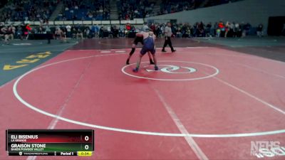 4A-160 lbs Cons. Round 1 - Eli Bisenius, La Grande vs Graison Stone, Baker/Powder Valley