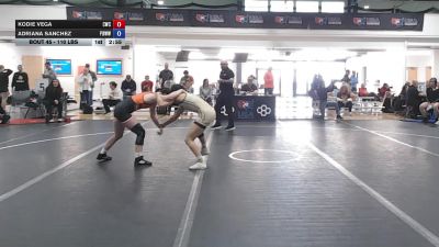 110 lbs Champ. Round 2 - Kodie Vega, Cowgirls Wrestling Club vs Adriana Sanchez, Purdue University Women's Wrestling Club