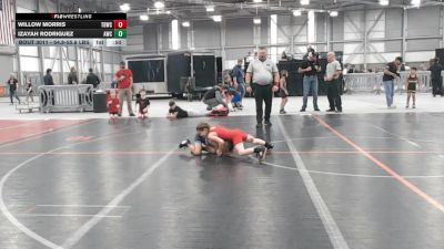 54.8-55.8 lbs Champ. Round 1 - Willow Morris, Top Dog Wrestling Club vs Izayah Rodriguez, Asylum Wrestling Club