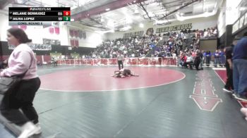 100 lbs Cons. Round 5 - Jalisa Lopez, Redlands East Valley vs Melanie Bermudez, Orange