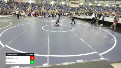 78 lbs Quarterfinal - Creed Herder, Elbert County Wranglers vs Keaden Albo, Montezuma Cortez Wrestling Club