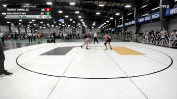 112 lbs Rr Rnd 1 - Raidon Gonzalez, Indiana Outlaws Gold vs Kellan McCabe, Mat Warriors Yellow