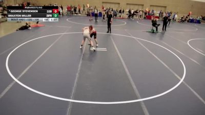 12U - 135 lbs Cons. Semis - Braxton Miller, Scott West Panthers Wrestling Club vs George Stevensen, St. James Cyclones Wrestling Club