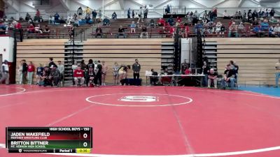 150 lbs Champ. Round 1 - Jaden Wakefield, Panther Wrestling Club vs Britton Bittner, Mt. Vernon High School