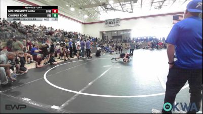 70 lbs Semifinal - Melissavette Alba, Cowboy Wrestling Club vs Cooper Edge, Piedmont