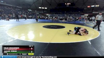 97 lbs Quarterfinal - Samuel Moran, NWWC vs Miles Weisgerber, Big Cat Wrestling Club