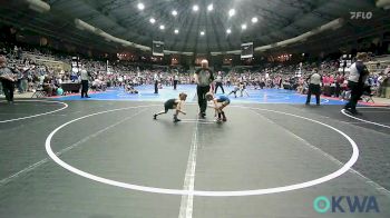 49 lbs 3rd Place - Tatum Hawkins, Noble Takedown Club vs Bracen Bloxsom, Ponca City Wrestling