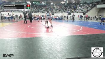 123 lbs Consi Of 32 #1 - Gage Penfield, Collinsville Junior High vs Brenden Wilson, Shawnee Wrestling