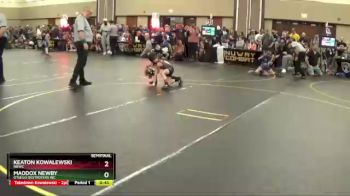 53 lbs Semifinal - Keaton Kowalewski, NBWC vs Maddox Newby, Otsego Destroyers WC