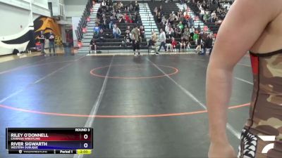 16U-3 lbs Round 3 - Riley O`Donnell, Caveman Wrestling vs River Sigwarth, Western Dubuque