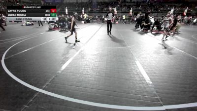 70 lbs Semifinal - Zayne Young, Steel Valley Renegades vs Lucas Miscia, Cordoba Trained