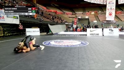 Cadet Girls - 115 lbs Cons. Round 3 - Mia Rubio, Royal High School Wrestling vs Kaylee Cerda, Golden Hawks Wrestling Club