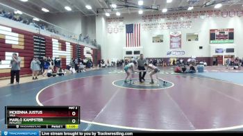 100 lbs Cons. Round 2 - McKenna Justus, Vale vs Marlo Kampster, Potlatch