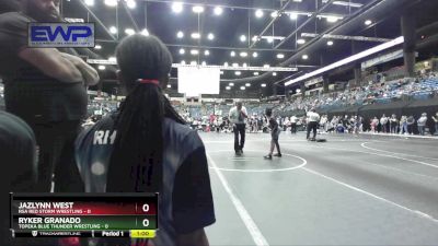 90 lbs Cons. Round 2 - JazLynn West, RSA Red Storm Wrestling vs Ryker Granado, Topeka Blue Thunder Wrestling